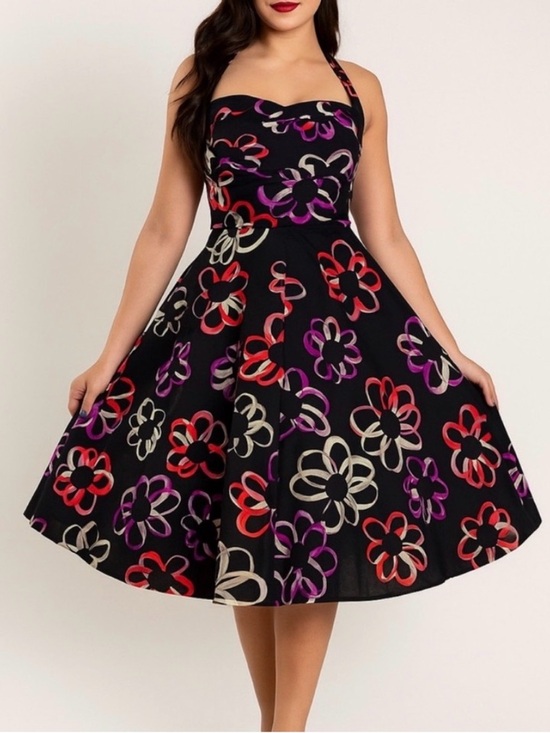 Anthropologie Dresses & Skirts - Girls from Savoy for Anthropologie Martagon Sketch Retro Halter Dress size 10